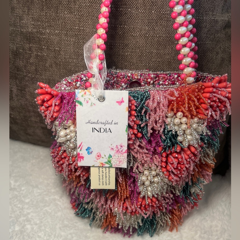 Made in India Multicolor Beaded Women’s Bag